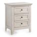 San Mateo Rustic White 3-drawer Nightstand