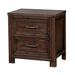 Nuch Rustic Solid Wood 2-Drawer Nightstand with USB by Furniture of America