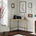 Willa Arlo™ Interiors Barstow Glass Corner Desk Glass/Metal in Yellow | 30 H x 42 W x 29.75 D in | Wayfair 9A31EC5913294FFC9F757D687467927E