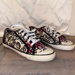 Coach Shoes | Coach Floral Casual Sneaker | Color: Black/Pink | Size: 7