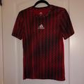 Adidas Shirts & Tops | Boys Adidas Shirt Dri-Fit Shirt Red Black Large 14/16 | Color: Black/Red | Size: Lb