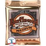 Ernie Ball 2144 Earthwood Phosphor Bronze Acoustic Guitar Strings - .013-.056 Medium (3-pack)