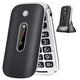 TOKVIA Flip Phone for Seniors with Large Buttons | GSM Mobile phone for the Elderly with SOS Button, Large 2.4 Inch Screen | Charging dock, UK charger, T201