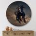 East Urban Home Portrait Of Thoroughbred Nonius Stallion Horse I - Farmhouse Metal Circle Wall Art Metal in Brown | 29 H x 29 W x 1 D in | Wayfair