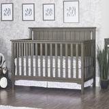 Child Craft Cottage Flat Top 4-in-1 Convertible Crib Wood in Gray | 44.87 H x 30.75 W in | Wayfair F39001.48