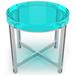 Arditi Collection Cross Legs Coffee Table Metal | 17.7 H x 19.5 W x 19.5 D in | Wayfair COFFEETABLE_CANDY_ROUND_50_AQUA