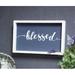 Gracie Oaks Wood Blessed Sign Wall Décor in Blue | 7.6 H x 12 W x 1.5 D in | Wayfair CE5D70C7B23E4B8D9CA91C37C027906B