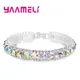 Bracelets en argent regardé 925 pour femmes cristal autrichien bijoux à maillons bracelets 14