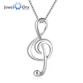 JewelOra – colliers et pendentifs en argent Sterling 925 pour femmes Note de musique élégants