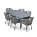 NUU GARDEN Outdoor Aluminum 7-piece Dining Set with Cushioned Chairs