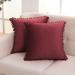 Deconovo Velvet Pom-poms Throw Pillow Covers 2 PCS(Cover Only)