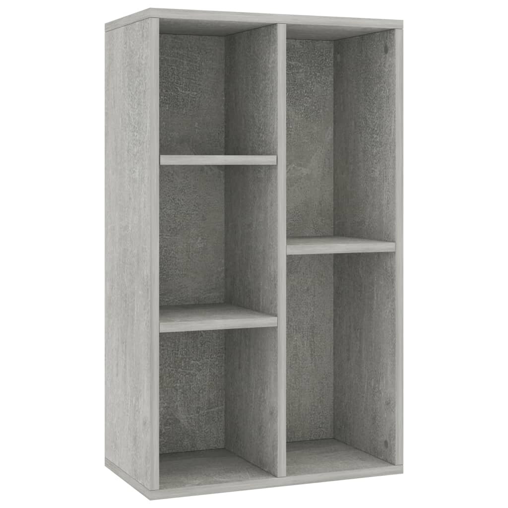 vidaXL Bücherregal/Sideboard Betongrau 50x25x80 cm Holzwerkstoff Image