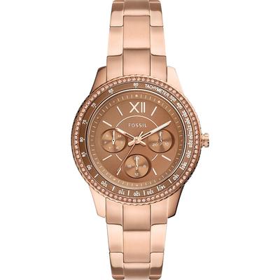 Fossil Damenuhr Edelstahl braun, roségold Damen Image