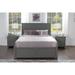 Nantucket Queen Platform Bed with Footboard and 2 Bed Drawers in Grey