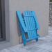 Set of 2 Poly Resin Folding Adirondack Chair-Indoor/Outdoor Patio Chair