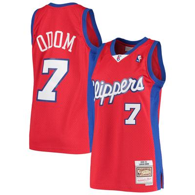 Rotes Mitchell & Ness Lamar Odom LA Clippers 2000/01 Hardwood Classics Swingman-Trikot für Herren Image
