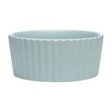 Cloud Ripple Ceramic Matte Dog Bowl, 4 Cup, Medium, Blue