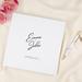 Koyal Wholesale Custom Wedding Guestbook, Script Design White Guest Sign In Guest Registry Paper | 0.5 H x 8.5 W x 8.5 D in | Wayfair A3PP02793