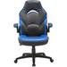 Lorell Bucket Seat High-Back Gaming Chair Vinyl in Blue | 47.5 H x 27.95 W x 20.5 D in | Wayfair LYSCH701PABE