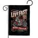 Breeze Decor Bikers Rule 2-Sided Polyester 3 X18.5 Inches Garden Flag in Black | 18.5 H x 13 W in | Wayfair BD-VE-G-115258-IP-BO-D-US21-BD