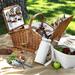 Picnic at Ascot Huntsman Basket for Four in London in Brown | 17.5 H x 22 W x 15 D in | Wayfair 705-L