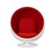 Barrel Chair - Orren Ellis Detlef 39.37" Wide Polyester Swivel Barrel Chair Polyester in Red, Size 50.0 H x 41.0 W x 35.0 D in | Wayfair