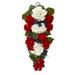 The Holiday Aisle® 2.2' Geranium & Berry Teardrop Garland | 10 H x 26 W x 5 D in | Wayfair 4E3D426D7B1B4B4FA8BDAEB5FA874FA3