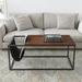 Steelside™ Kalin Frame Coffee Table Wood/Metal in Black/Brown/Gray | 17.71 H x 43.5 W x 21 D in | Wayfair C3F587AF444641BB84271753DA710CBF