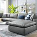 Brown Reclining Sectional - Ebern Designs Commix Faux Leather | 35 H x 158 W x 120 D in | Wayfair 7613E24D2ECA49408A5AA0F901A00391