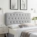 Sophia Tufted Performance Velvet Headboard by Modway Upholstered/Velvet in Gray/Black | 3.5 D in | Wayfair MOD-6409-LGR