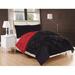 Latitude Run® Goose Down Alternative Reversible 3Pc Comforter Set Available In A Few Sizes & Colors, Fullqueenburgundy Microfiber in Black | Wayfair