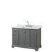 Wyndham Collection Deborah 48" Single Bathroom Vanity Set Wood/Marble in Gray | 38 H x 48 W x 22 D in | Wayfair WCS202048SKGCMUNSMXX