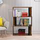 17 Stories 3 Tier Industrial S-Shaped Bookshelves Multifunctional Decorative Storage Shelving in Brown | 42.5 H x 29.5 W x 11.8 D in | Wayfair