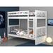 Viv + Rae™ Beckford Twin over Twin Solid Wood Standard Bunk Bed Wood in Green/White | 64 H x 41 W x 78 D in | Wayfair