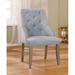 Rosdorf Park Inavale Tufted Fabric Upholstered Side Chair in Silver Upholstered in Gray | 40 H x 26.5 W x 22.5 D in | Wayfair