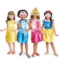 Costumes de princesse pour petites filles habillage avec jupe haute et masque âge de 3 à 8 ans