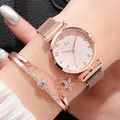 Ensemble de montres de luxe pour femmes montres-bracelets élégantes pour femmes bracelet en maille