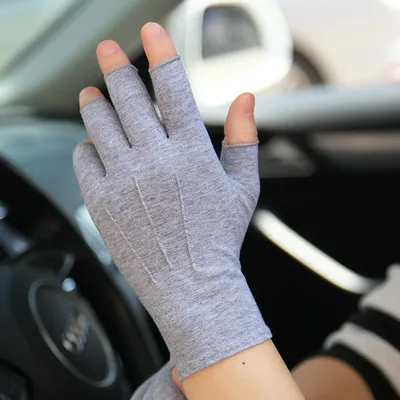 Gants de protection solaire demi-doigt unisexe nouveau Style fin antidérapants pour la conduite