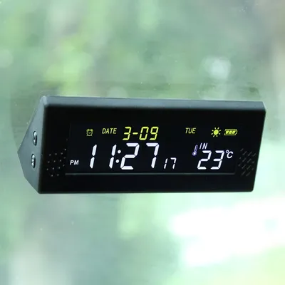 Pare-brise solaire horloge numérique de voiture rappel de temps de conduite interrupteur