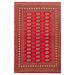 ECARPETGALLERY Hand-knotted Finest Peshawar Bokhara Red Wool Rug - 5'11 x 9'0