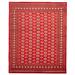 ECARPETGALLERY Hand-knotted Finest Peshawar Bokhara Red Wool Rug - 8'0 x 9'10