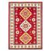 ECARPETGALLERY Hand-knotted Royal Kazak Dark Red Wool Rug - 5'8 x 8'0