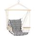 Sunnydaze Polycotton Hammock Chair with Armrests - Contrasting Stripes - 37.25" x 18" x 40"