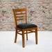 Ladder Back Wooden Restaurant Chair - 17.5"W x 20"D x 33.75"H - 17.5"W x 20"D x 33.75"H