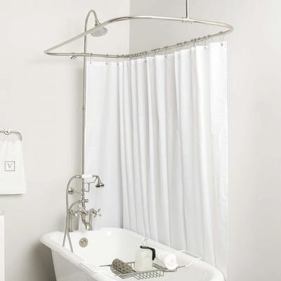 Randolph Morris Mason Hill 42 Inch Clawfoot Tub Deck Mount Shower Enclosure with Faucet and Watering Can Shower Head RMH730M-42BN