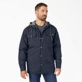 Dickies Men's Water Repellent Duck Hooded Shirt Jacket - Dark Navy Size 4Xl (TJ213)