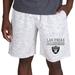 Men's Concepts Sport White/Charcoal Las Vegas Raiders Alley Fleece Shorts