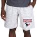 Men's Concepts Sport White/Charcoal Houston Texans Alley Fleece Shorts