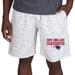 Men's Concepts Sport White/Charcoal New England Patriots Alley Fleece Shorts