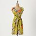 Anthropologie Dresses | Anthro Moulinette Soeurs Green Silk Floral Dress 2 | Color: Green/Orange | Size: 2